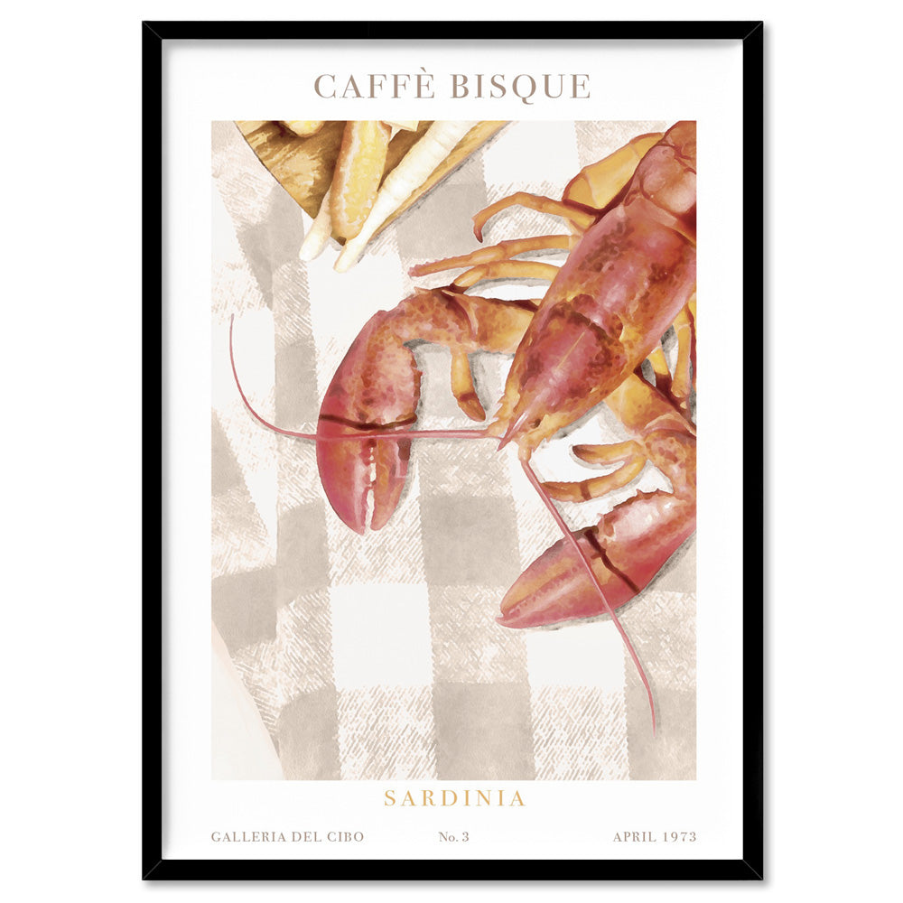 Galleria Del Cibo | Caffe Bisque II - Art Print, Poster, Stretched Canvas, or Framed Wall Art Print, shown in a black frame