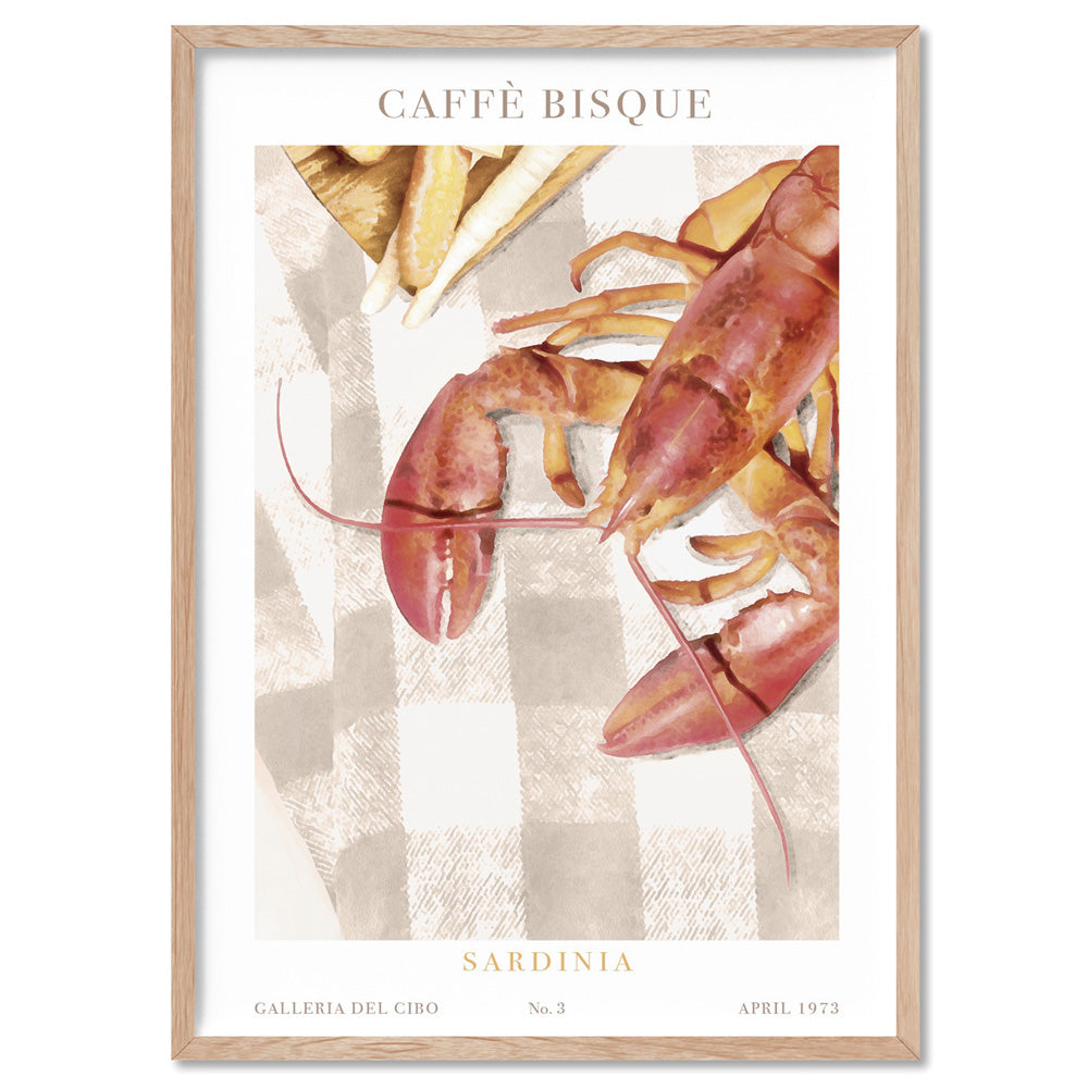 Galleria Del Cibo | Caffe Bisque II - Art Print, Poster, Stretched Canvas, or Framed Wall Art Print, shown in a natural timber frame
