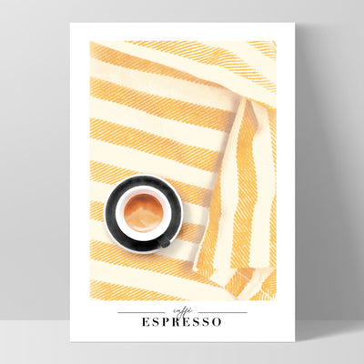 Caffe Espresso - Art Print by Vanessa, Poster, Stretched Canvas, or Framed Wall Art Print, shown as a stretched canvas or poster without a frame
