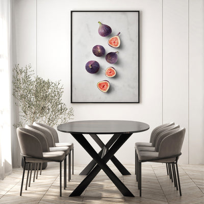 Figs on Stone - Art Print, Poster, Stretched Canvas or Framed Wall Art Prints, shown framed in a room
