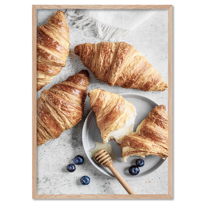 Breakfast in Paris II - Art Print, Poster, Stretched Canvas, or Framed Wall Art Print, shown in a natural timber frame