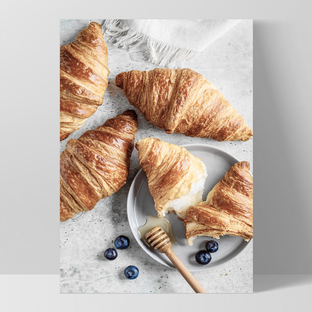 Breakfast in Paris II - Art Print, Poster, Stretched Canvas, or Framed Wall Art Print, shown as a stretched canvas or poster without a frame