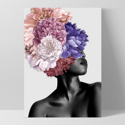 Floral Crown II - Art Print, Poster, Stretched Canvas, or Framed Wall Art Print, shown as a stretched canvas or poster without a frame