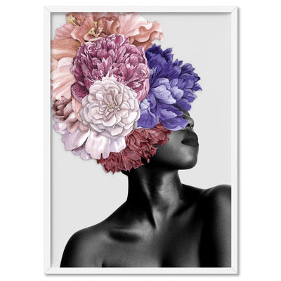 Floral Crown II - Art Print, Poster, Stretched Canvas, or Framed Wall Art Print, shown in a white frame