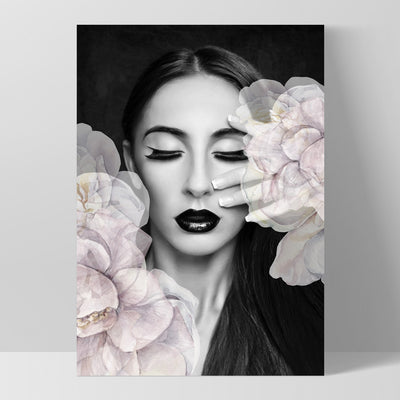 Strike a Pose in Bloom I - Art Print, Poster, Stretched Canvas, or Framed Wall Art Print, shown as a stretched canvas or poster without a frame
