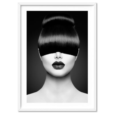 Chloe Masked  - Art Print, Poster, Stretched Canvas, or Framed Wall Art Print, shown in a white frame