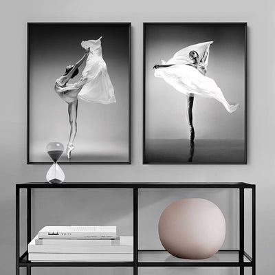 Ballerina Pose VI - Art Print, Poster, Stretched Canvas or Framed Wall Art, shown framed in a home interior space
