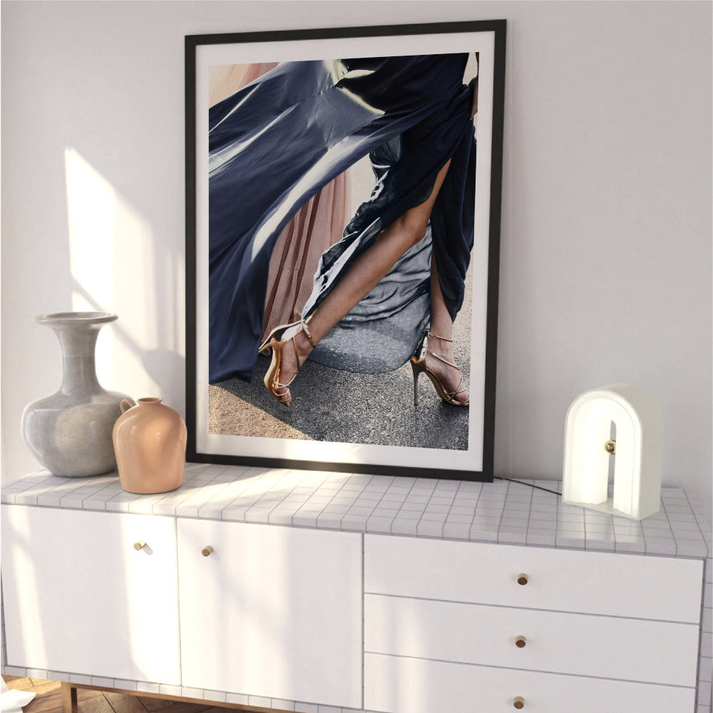 Semaine De La Mode III - Art Print, Poster, Stretched Canvas or Framed Wall Art Prints, shown framed in a room