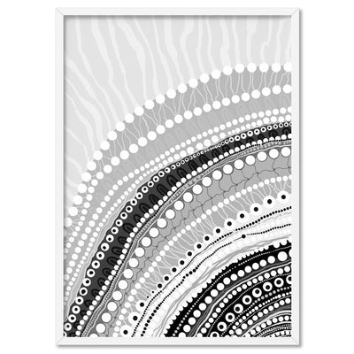 Blooming Female I B&W - Art Print by Leah Cummins, Poster, Stretched Canvas, or Framed Wall Art Print, shown in a white frame