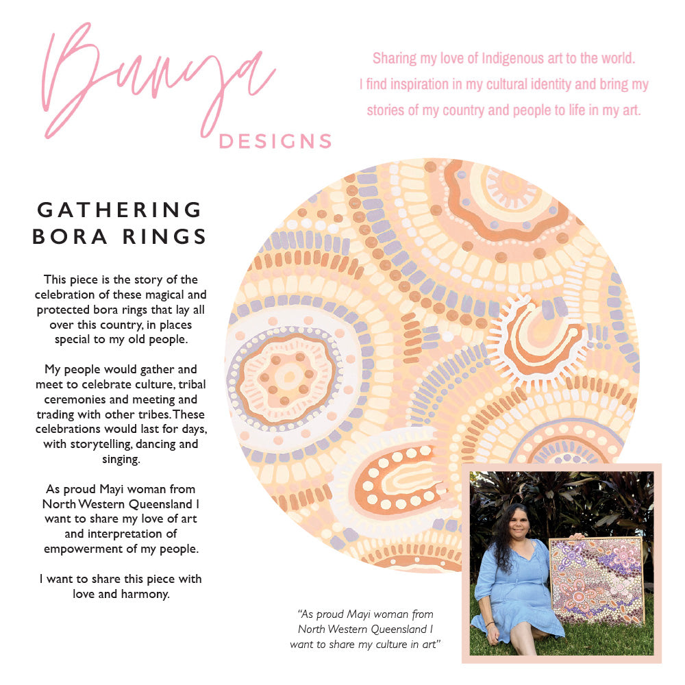 Gathering Bora Rings Pastel II - Art Print by Leah Cummins, Poster, Stretched Canvas or Framed Wall Art, Close up View of Print Resolution