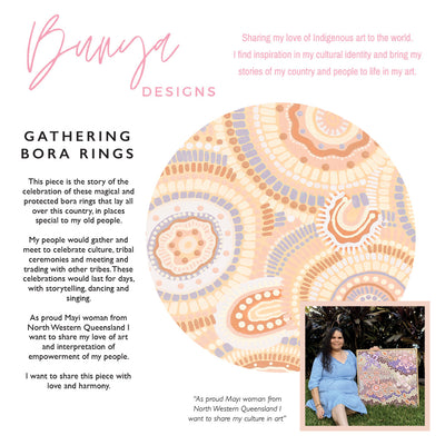 Gathering Bora Rings Pastel II - Art Print by Leah Cummins, Poster, Stretched Canvas or Framed Wall Art, Close up View of Print Resolution