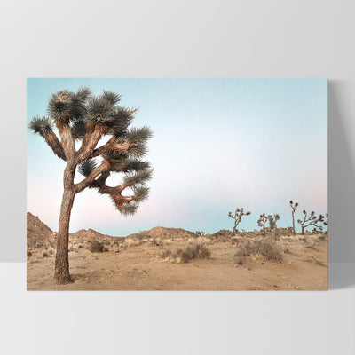Joshua Tree Desert Landscape III - Art Print, Poster, Stretched Canvas, or Framed Wall Art Print, shown as a stretched canvas or poster without a frame