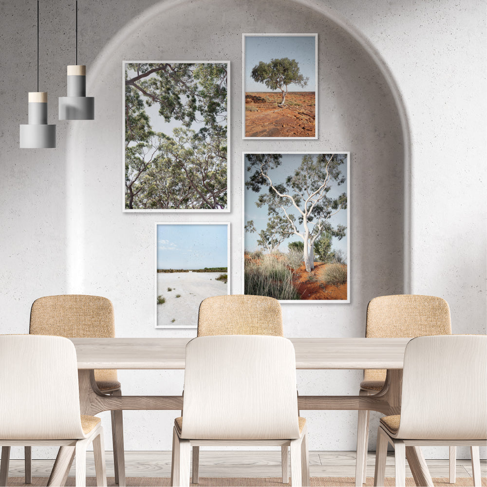 Gumtrees View III - Art Print, Poster, Stretched Canvas or Framed Wall Art, shown framed in a home interior space