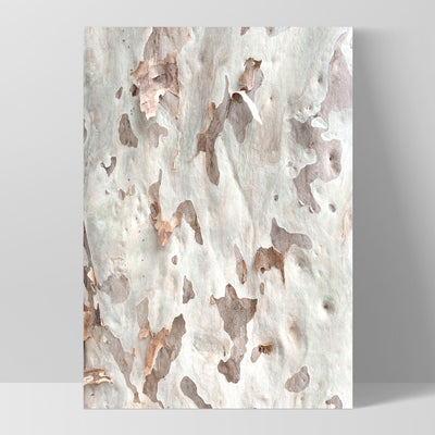 Gumtree | Ghost Gum Bark - Art Print, Poster, Stretched Canvas, or Framed Wall Art Print, shown as a stretched canvas or poster without a frame