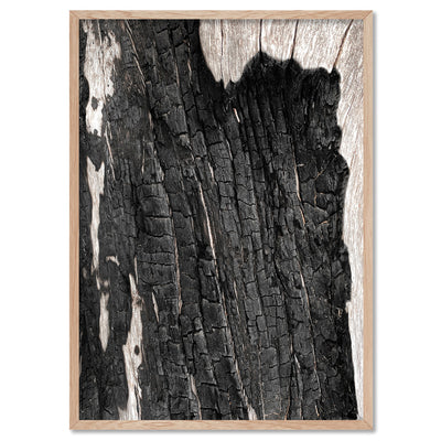 Gumtree | Charred Eucalypt I - Art Print, Poster, Stretched Canvas, or Framed Wall Art Print, shown in a natural timber frame