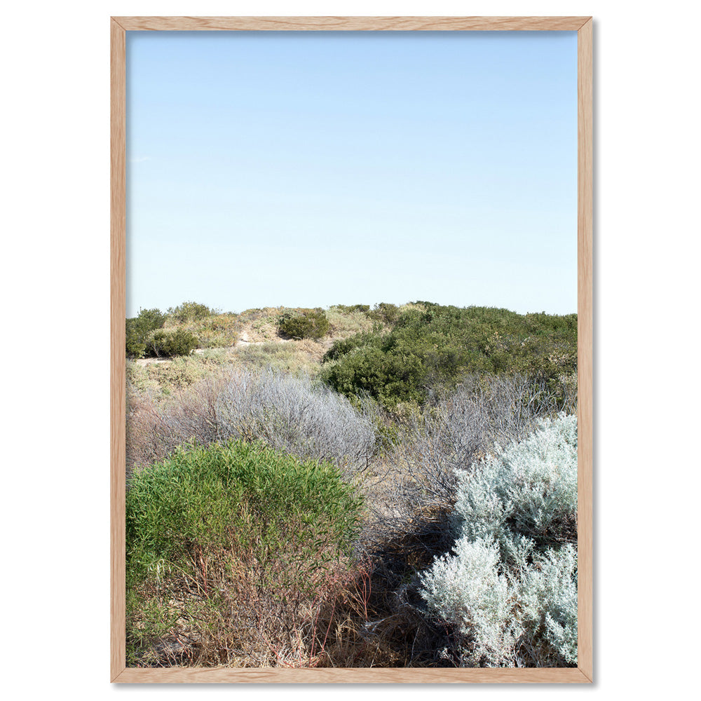 Sand Dune Botanicals Perth II - Art Print, Poster, Stretched Canvas, or Framed Wall Art Print, shown in a natural timber frame
