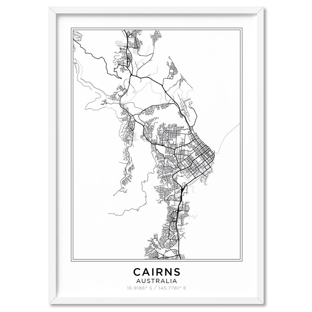 Cairns City Map Print. Custom Street Map Poster – Print and Proper®