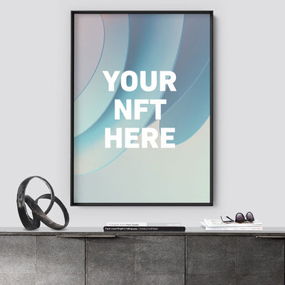 Your NFT | Minimal Style - Art Print, Poster, Stretched Canvas or Framed Wall Art, shown framed in a room