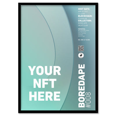Your NFT | Bold & Detail Style  - Art Print, Poster, Stretched Canvas, or Framed Wall Art Print, shown in a black frame
