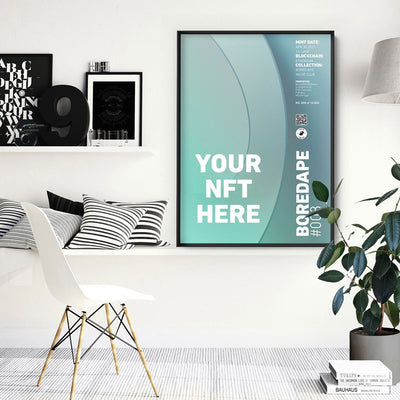 Your NFT | Bold & Detail Style  - Art Print, Poster, Stretched Canvas or Framed Wall Art, shown framed in a room