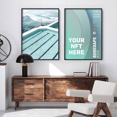 Your NFT | Bold & Detail Style  - Art Print, Poster, Stretched Canvas or Framed Wall Art, shown framed in a home interior space