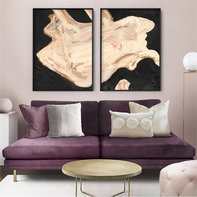 Noir and Blanc II - Art Print by Nicole Schafter, Poster, Stretched Canvas or Framed Wall Art, shown framed in a home interior space