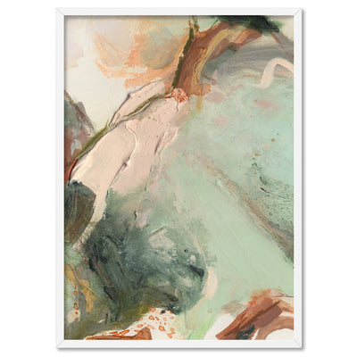 Rosa Verde II - Art Print by Nicole Schafter, Poster, Stretched Canvas, or Framed Wall Art Print, shown in a white frame