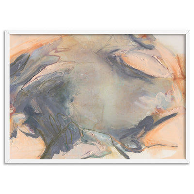 Rosa Gris - Art Print, Poster, Stretched Canvas, or Framed Wall Art Print, shown in a white frame