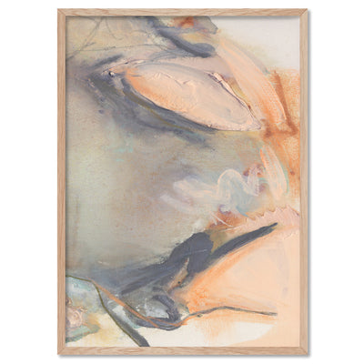 Rosa Gris III - Art Print by Nicole Schafter, Poster, Stretched Canvas, or Framed Wall Art Print, shown in a natural timber frame
