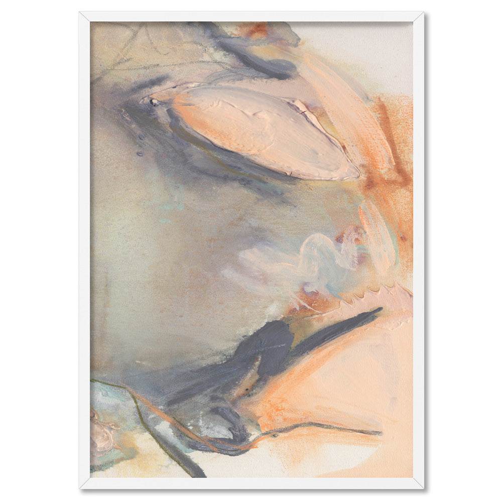 Rosa Gris III - Art Print by Nicole Schafter, Poster, Stretched Canvas, or Framed Wall Art Print, shown in a white frame