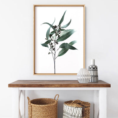 Dried Eucalyptus Leaves II - Art Print, Poster, Stretched Canvas or Framed Wall Art Prints, shown framed in a room