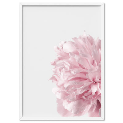 Peonies Bunch I - Art Print, Poster, Stretched Canvas, or Framed Wall Art Print, shown in a white frame