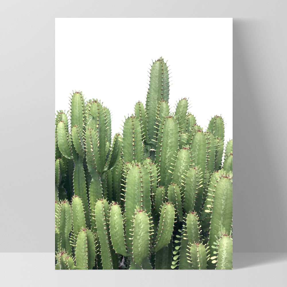 Cactus Towers / African Milk Tree - Art Print, Poster, Stretched Canvas, or Framed Wall Art Print, shown as a stretched canvas or poster without a frame