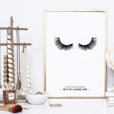 Perfect Eyelashes - Art Print, Poster, Stretched Canvas or Framed Wall Art, shown framed in a room