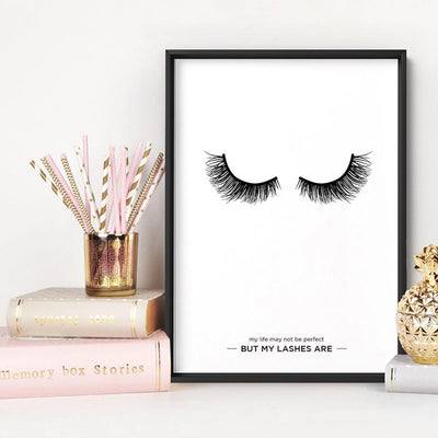 Perfect Eyelashes - Art Print, Poster, Stretched Canvas or Framed Wall Art, shown framed in a home interior space