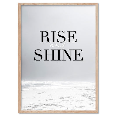 Rise and Shine - Art Print, Poster, Stretched Canvas, or Framed Wall Art Print, shown in a natural timber frame