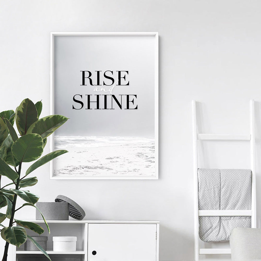 Rise and Shine - Art Print, Poster, Stretched Canvas or Framed Wall Art, shown framed in a room