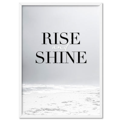 Rise and Shine - Art Print, Poster, Stretched Canvas, or Framed Wall Art Print, shown in a white frame