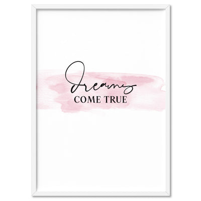 Dreams Come True - Art Print, Poster, Stretched Canvas, or Framed Wall Art Print, shown in a white frame