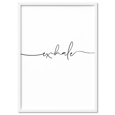 Exhale - Art Print, Poster, Stretched Canvas, or Framed Wall Art Print, shown in a white frame
