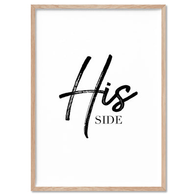 His Side - Art Print, Poster, Stretched Canvas, or Framed Wall Art Print, shown in a natural timber frame