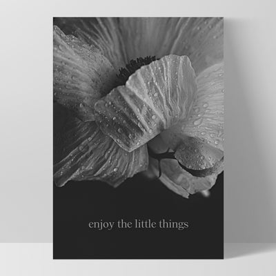 Enjoy the Little things - Art Print, Poster, Stretched Canvas, or Framed Wall Art Print, shown as a stretched canvas or poster without a frame
