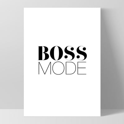 Boss Mode - Art Print, Poster, Stretched Canvas, or Framed Wall Art Print, shown as a stretched canvas or poster without a frame