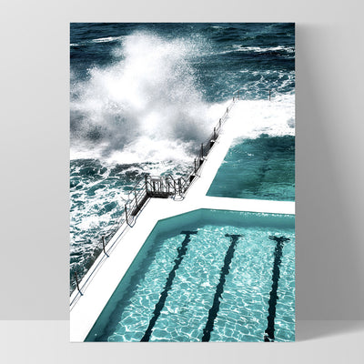 Bondi Icebergs Pool IV - Art Print, Poster, Stretched Canvas, or Framed Wall Art Print, shown as a stretched canvas or poster without a frame
