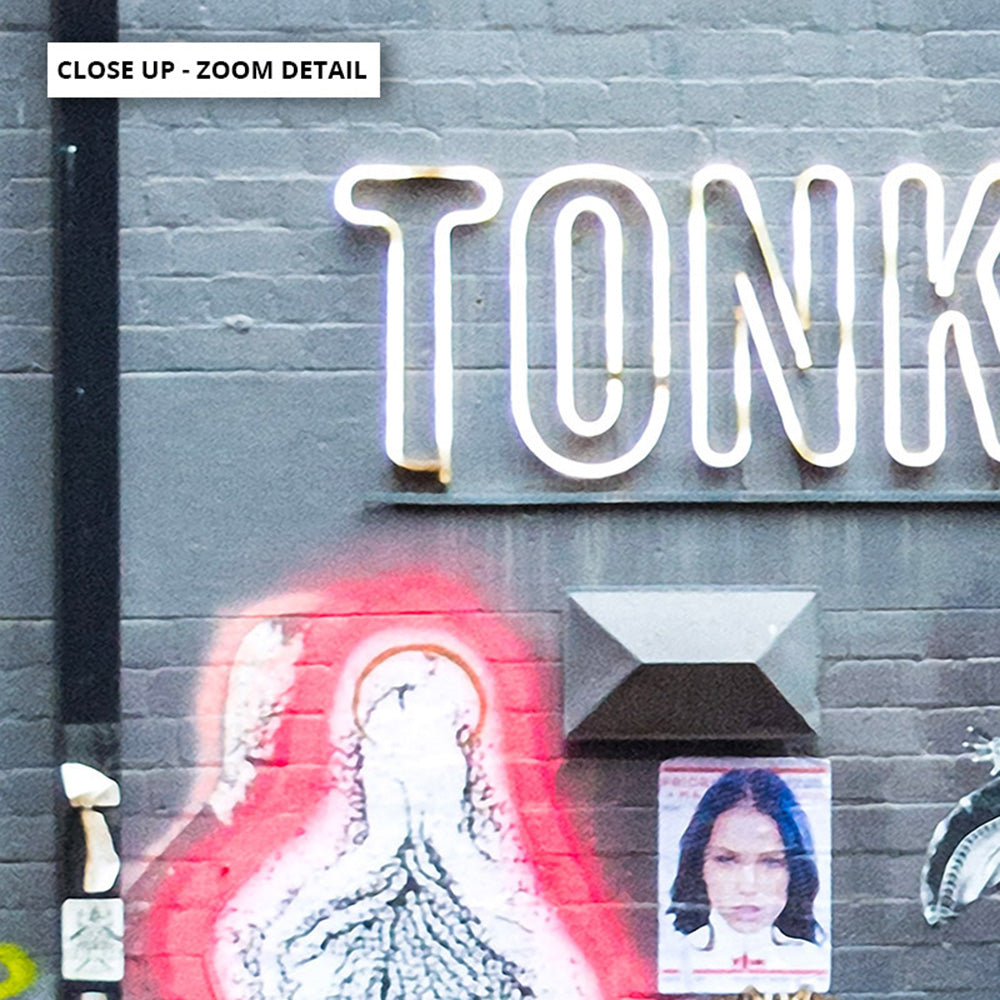Melbourne Street Art / Hosier Lane TONKA - Art Print, Poster, Stretched Canvas or Framed Wall Art, Close up View of Print Resolution