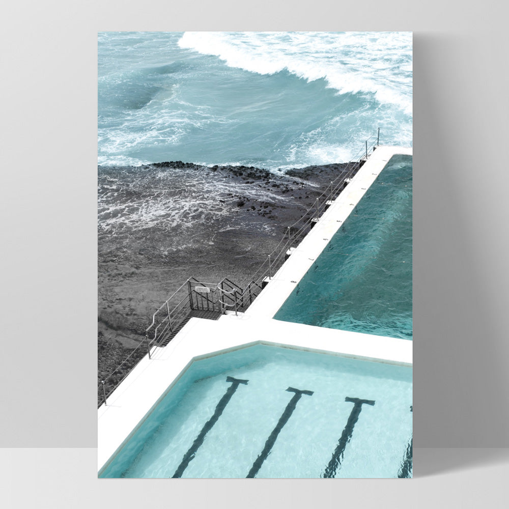 Bondi Icebergs Pool XII - Art Print, Poster, Stretched Canvas, or Framed Wall Art Print, shown as a stretched canvas or poster without a frame