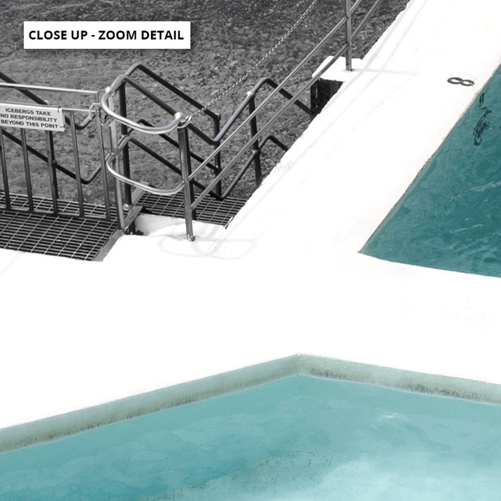 Bondi Icebergs Pool XII - Art Print, Poster, Stretched Canvas or Framed Wall Art, Close up View of Print Resolution