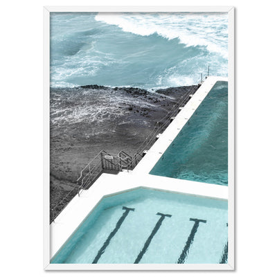 Bondi Icebergs Pool XII - Art Print, Poster, Stretched Canvas, or Framed Wall Art Print, shown in a white frame