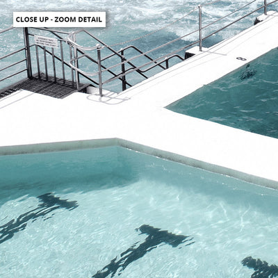 Bondi Icebergs Pool XIII - Art Print, Poster, Stretched Canvas or Framed Wall Art, Close up View of Print Resolution