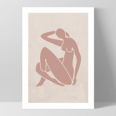 Decoupes La Figure Femme I - Art Print, Poster, Stretched Canvas, or Framed Wall Art Print, shown as a stretched canvas or poster without a frame